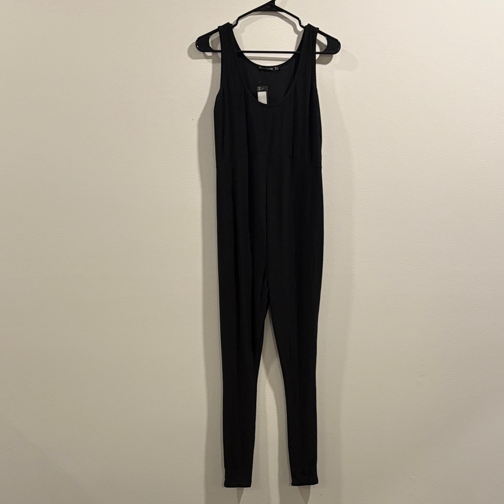 PrettyLittleThing Sleek Black Sleeveless Jumpsuit - Maternity